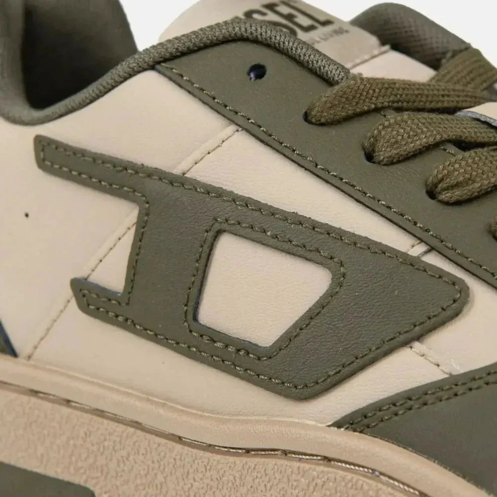 Diesel Mens S-Ukiyo V2 Low Brown and Khaki Sneaker