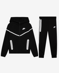Black Tech Fleece Zip-Up Reflective
