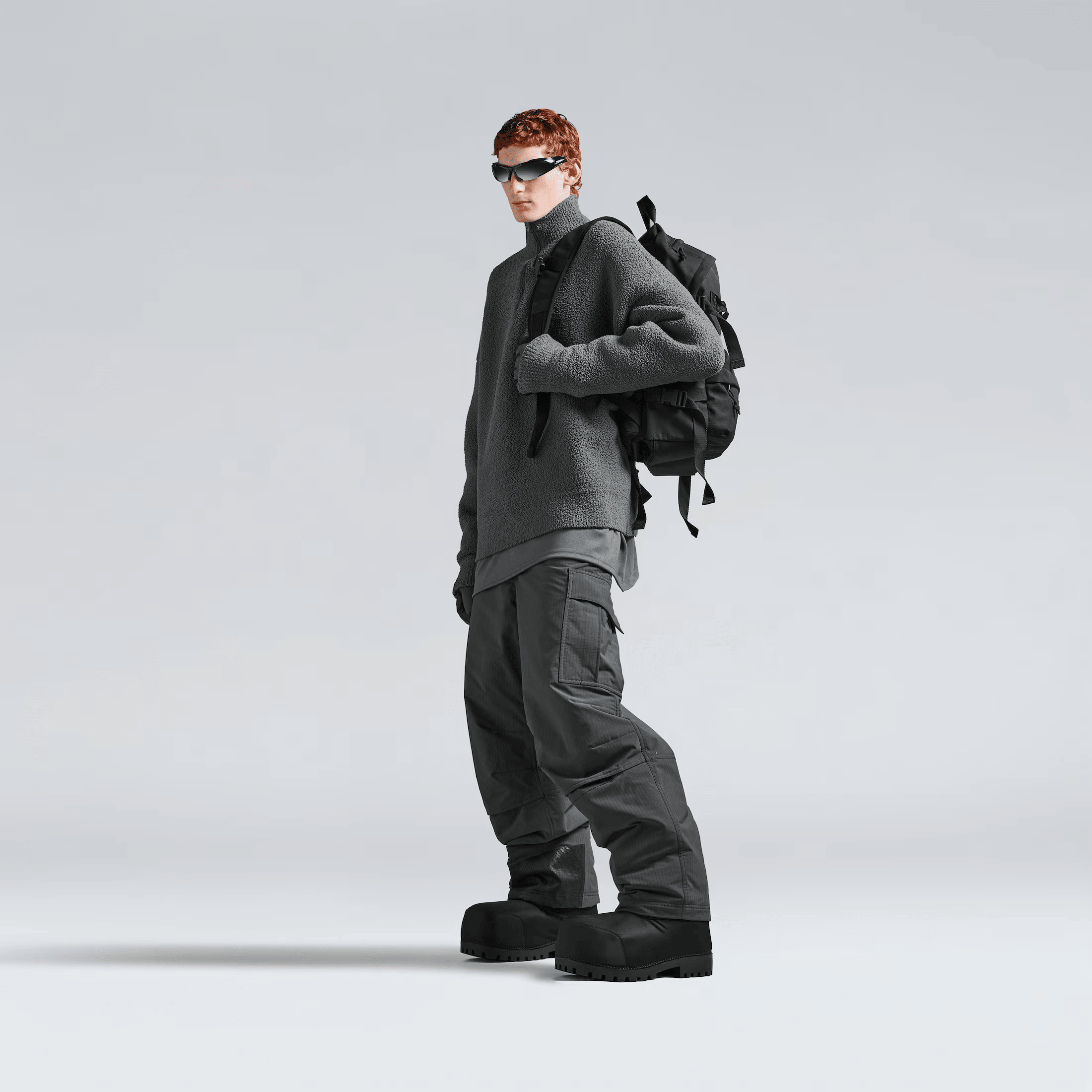 Alaska Low Boot in black nylon