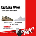 1x Diesel S-Ukiyo V2 Low and 1x Nike AirForce 1 Sneaker - Student Combo Sale