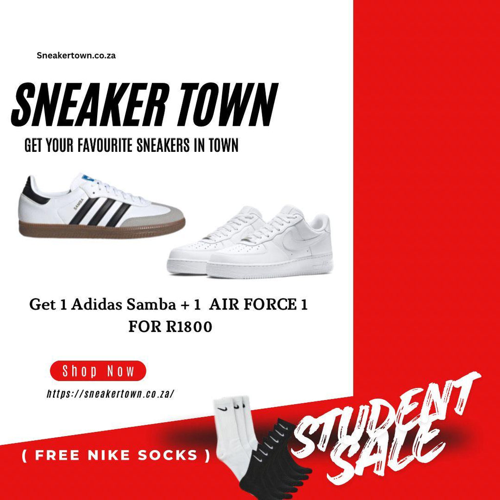1x Adidas Samba Low and 1x Nike AirForce 1 Sneaker - Student Combo Sale