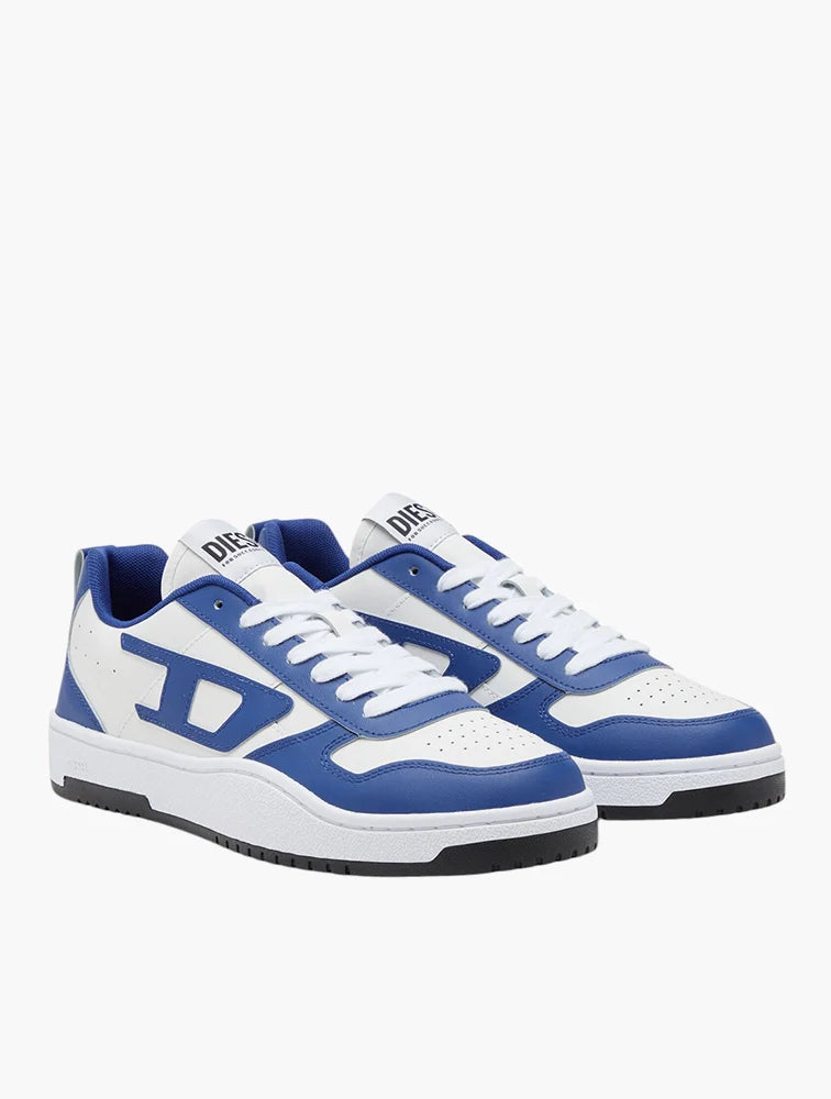 Diesel Mens S-Ukiyo V2 Low Blue And White Sneaker