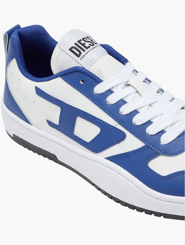 Diesel Mens S-Ukiyo V2 Low Blue And White Sneaker