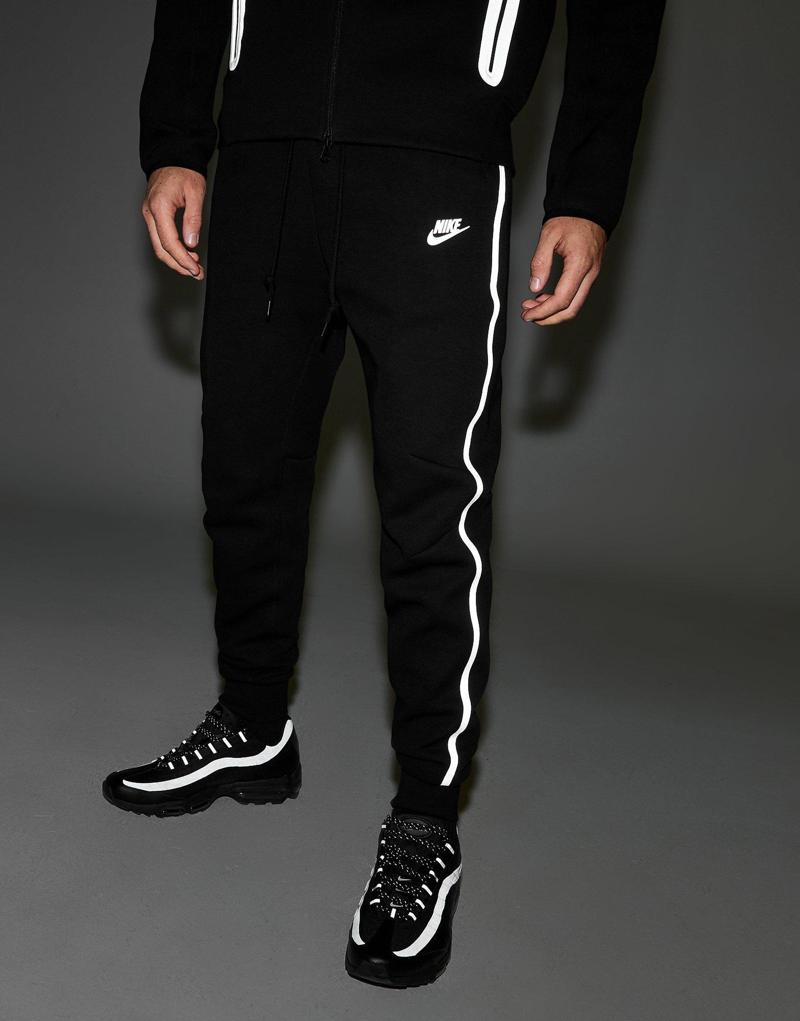 Black Tech Fleece Zip-Up Reflective