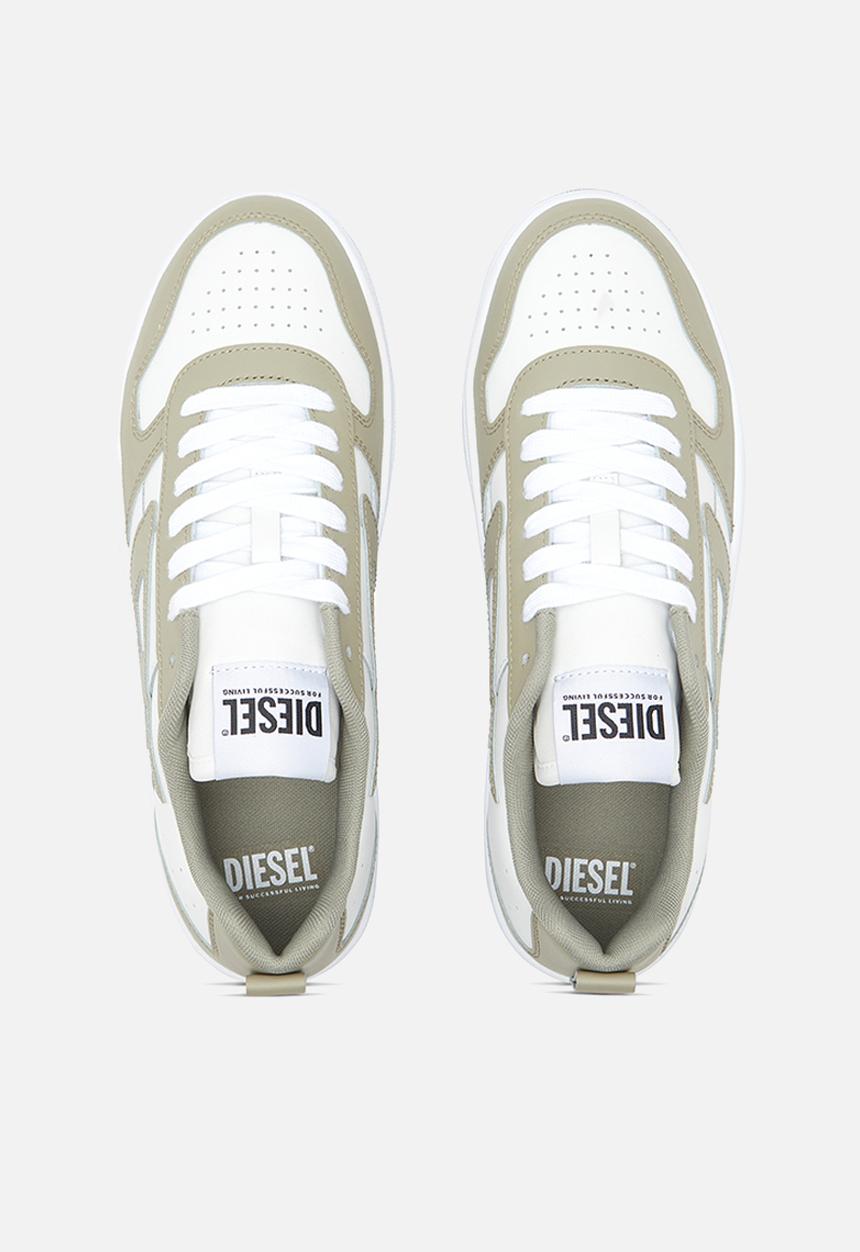 Diesel Mens S-Ukiyo V2 Low Brown and Creme Sneaker