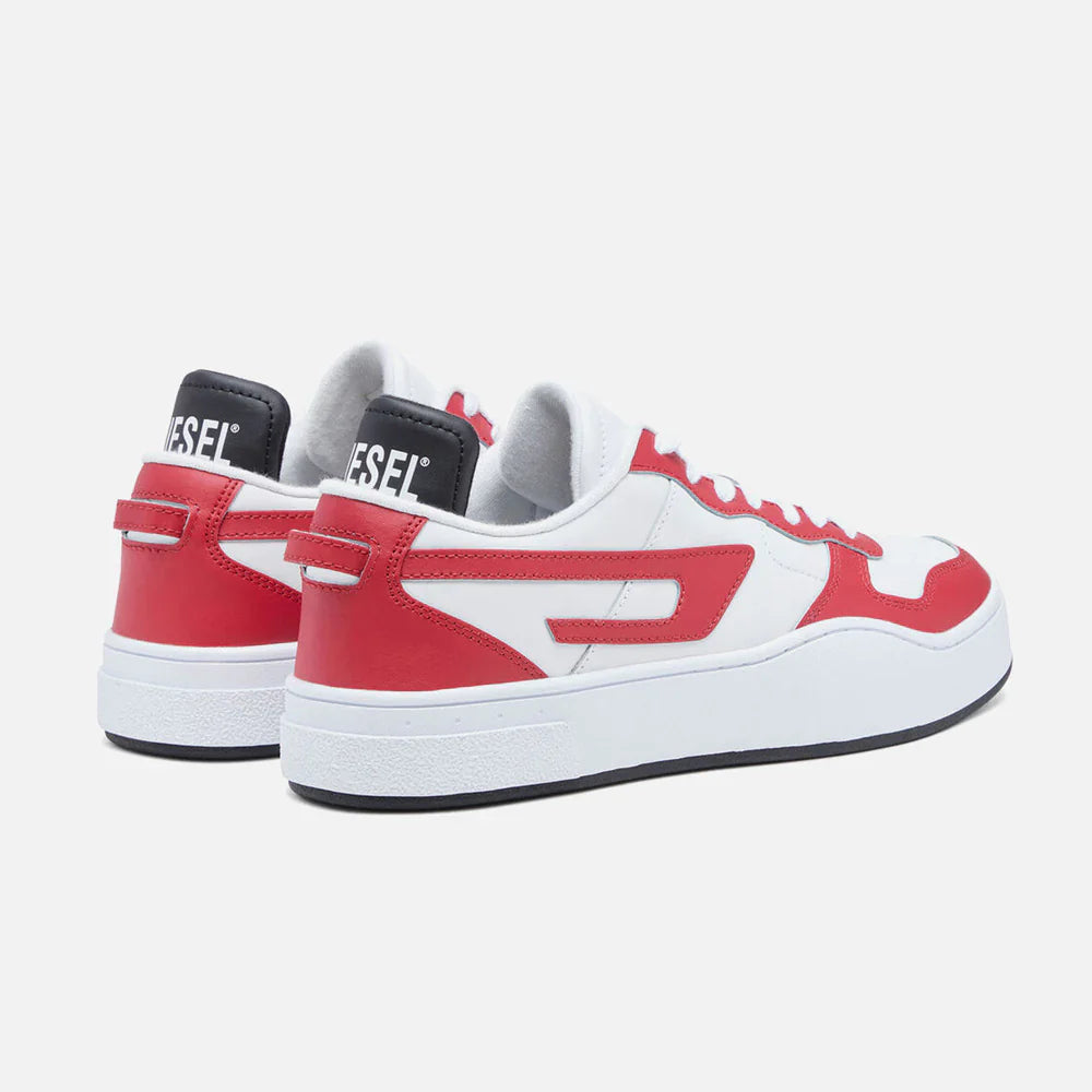 Diesel Mens S-Ukiyo V2 Low Red and White Sneaker